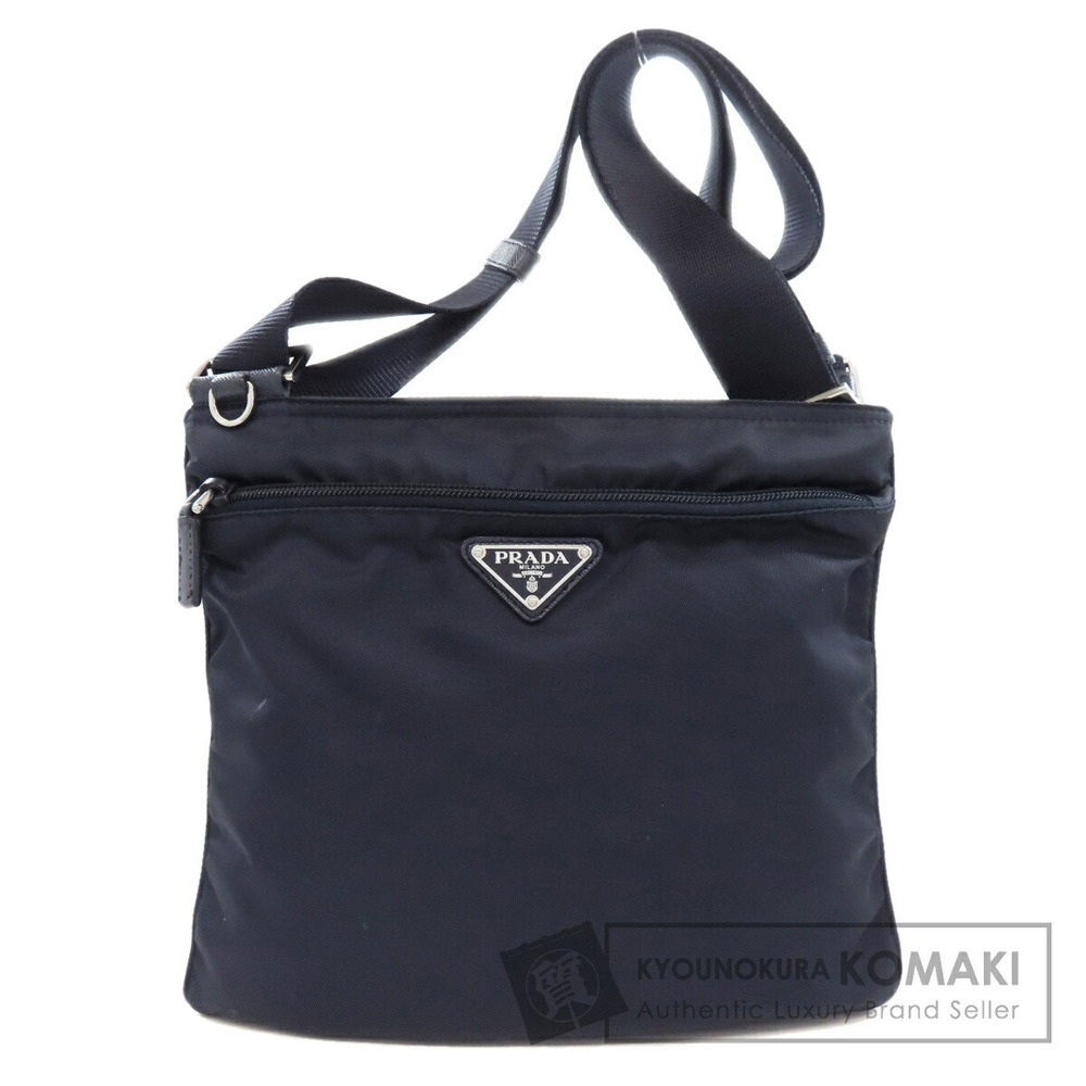 Prada Logo Crossbody Messenger Bag Black